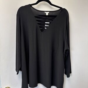 Cato Plus Sportswear Black Blouse